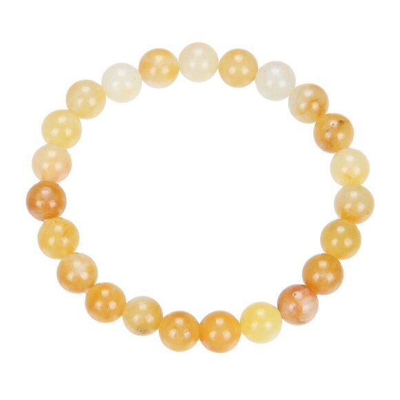 Natural Golden Jade Stretch Bracelet - Picture 1 of 1